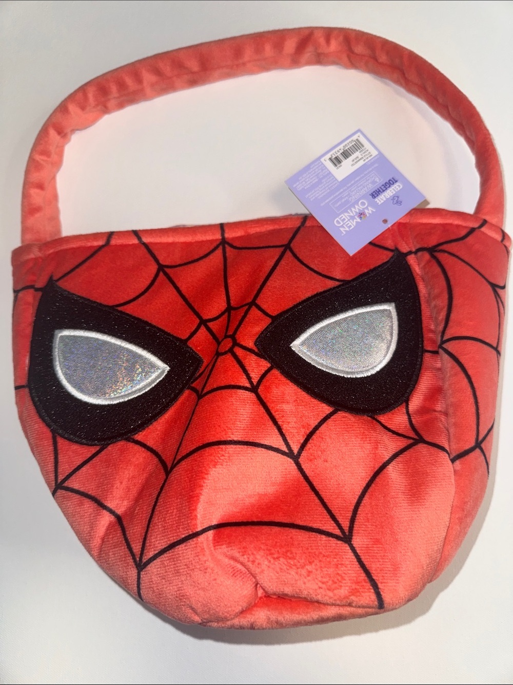 Marvel Red/Pink Spider-Man Plush Trick-or-Treat Bag